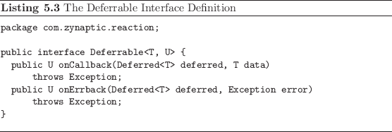 \begin{listing}
% latex2html id marker 1121\begin{small}
\begin{verbatim}pac...
...verbatim}
\end{small}\caption{The Deferrable Interface Definition}
\end{listing}