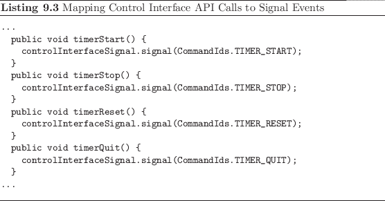 \begin{listing}
% latex2html id marker 2296\begin{small}\begin{verbatim}...
...
...all}\caption{Mapping Control Interface API Calls to Signal Events}
\end{listing}